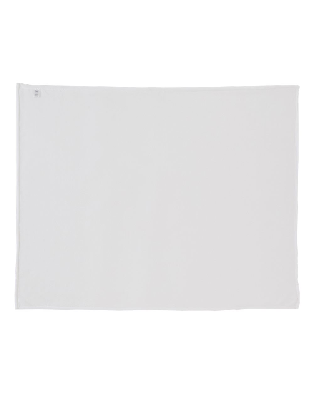 Rear View of White Sublimation Silk Touch Blanket - PSB5060ST