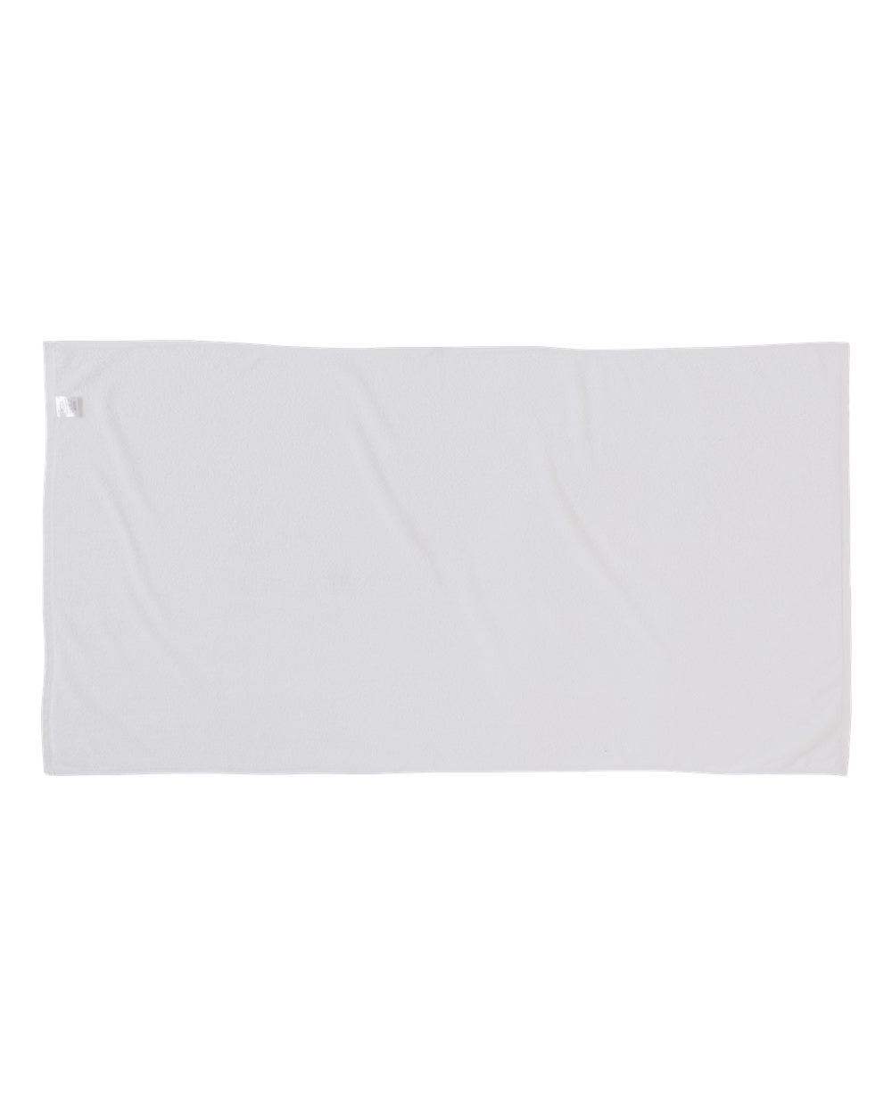 Front View of White Sublimation Velour Beach Towel - CSUB3060