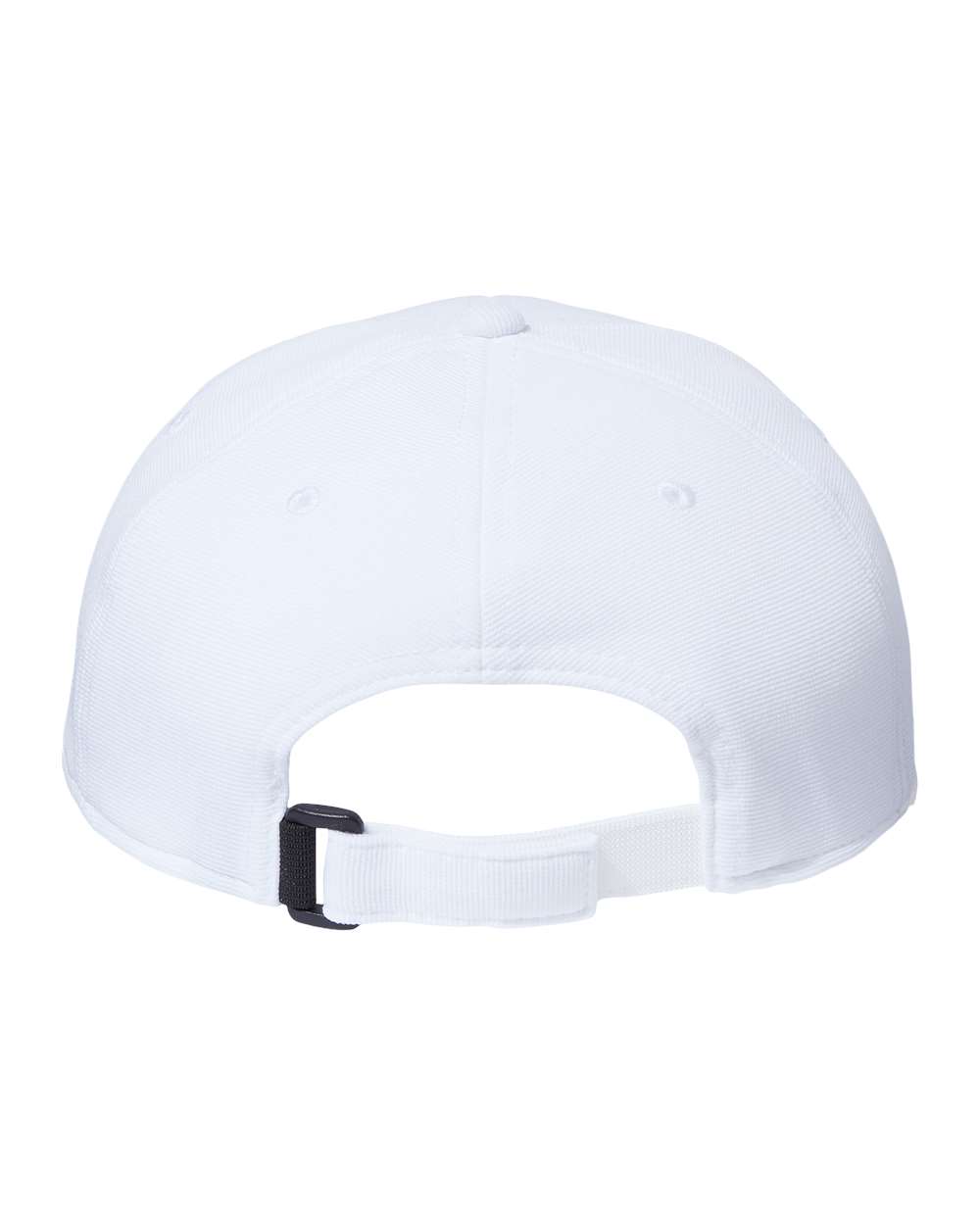 Rear View of White Sustainable Performance Cap - SAND