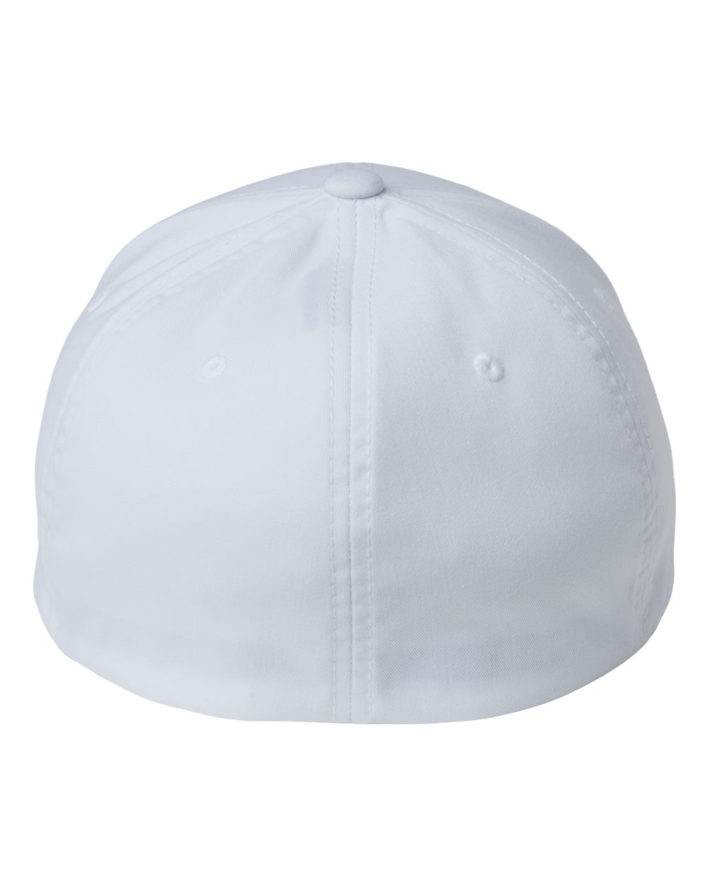 Rear View of White Sustainable Polyester Cap - 6277R