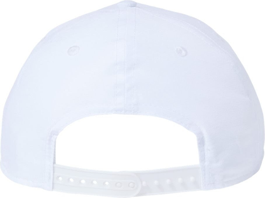 Rear View of White Sustainable Recy Feel Cap - REFE