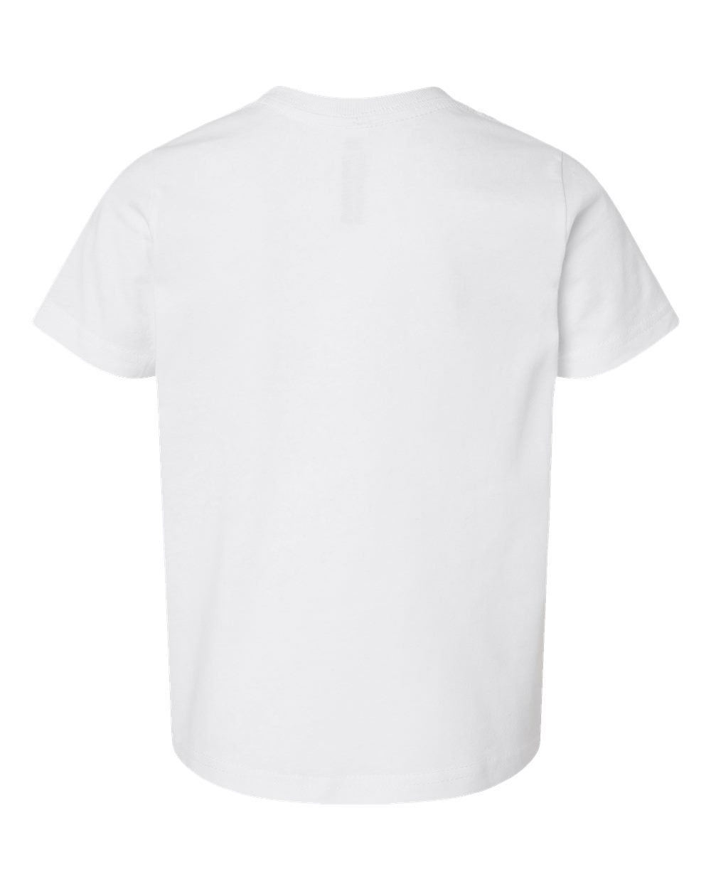 Rear View of White Toddler Fine Jersey Tee - 3321