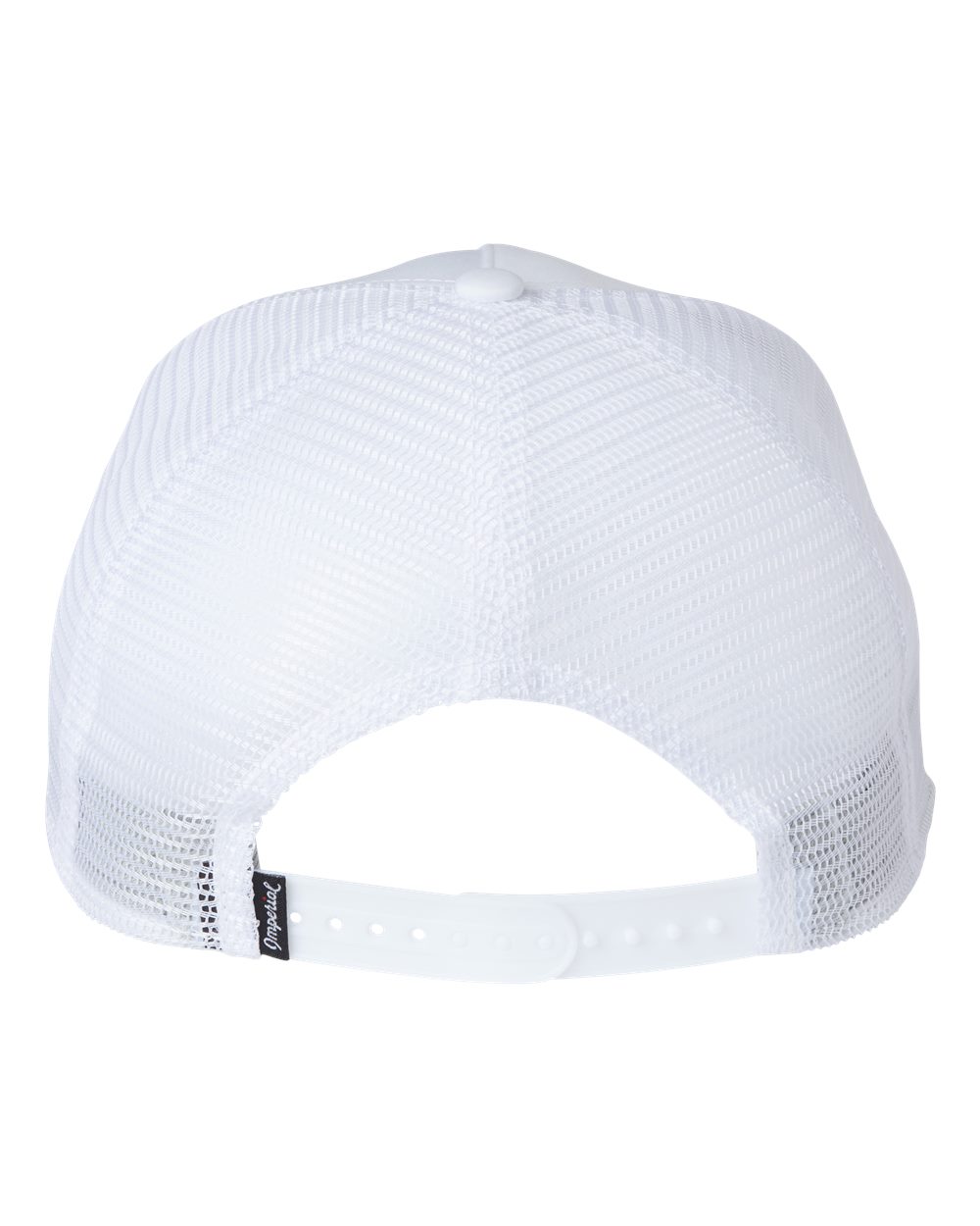 Rear View of White/ White/ Black The Rabble Rouser Cap - 5055