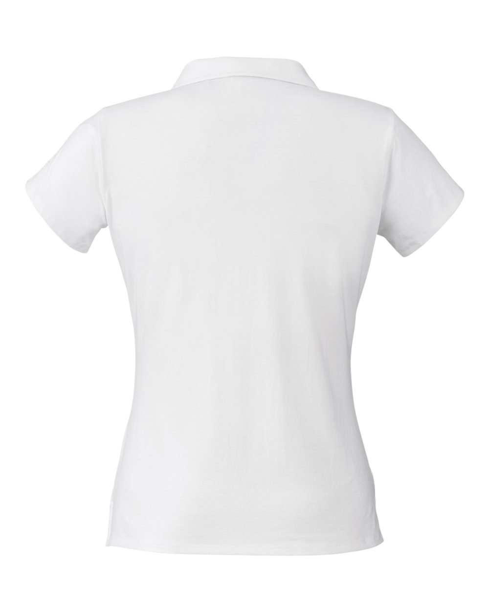 Rear View of White Women's Air Lightweight Polo - TW938