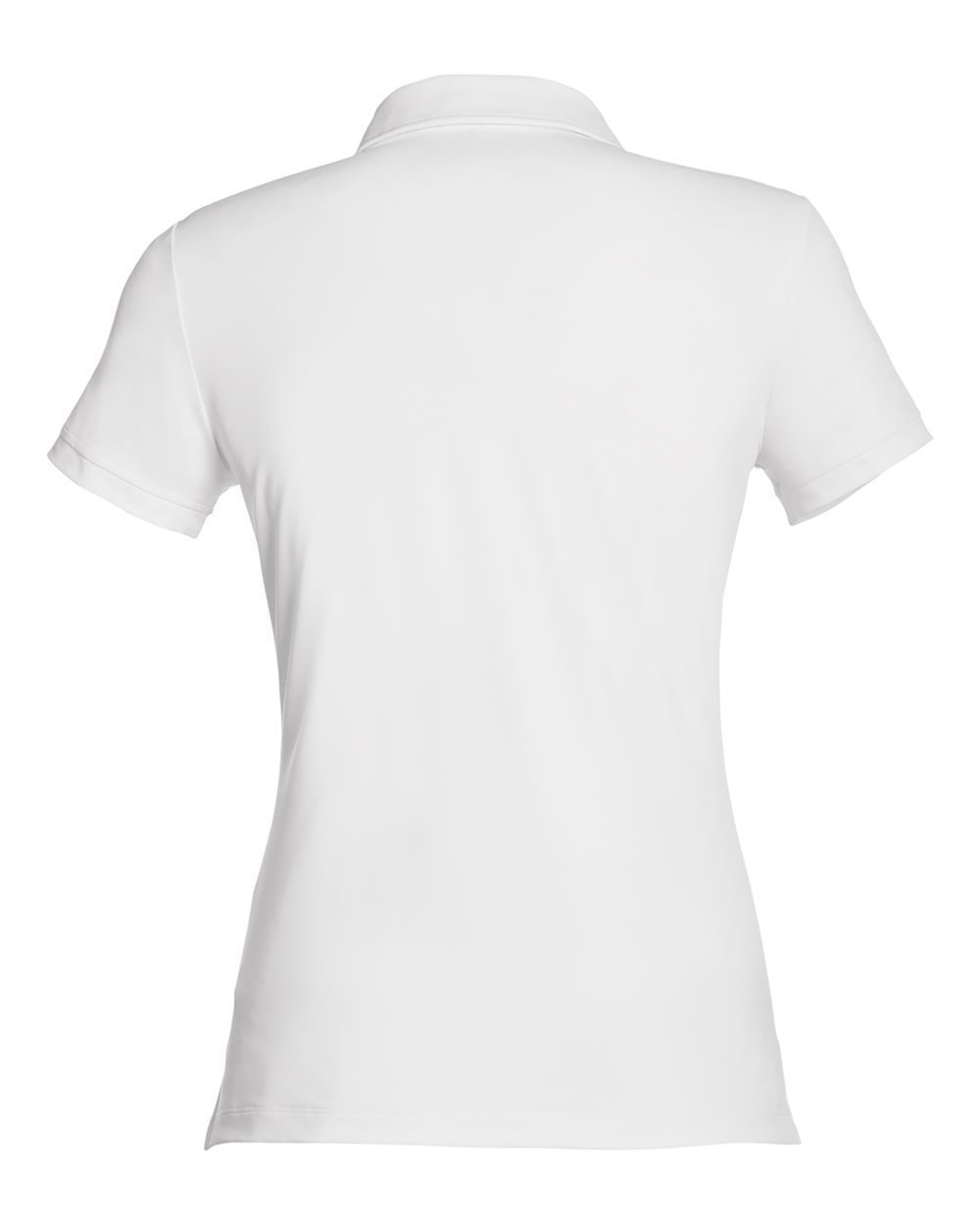Rear View of White Women's Claire Tech Polo - M32232