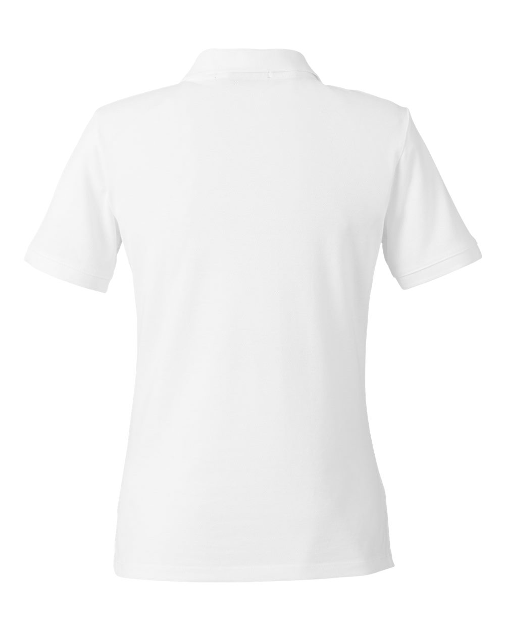 Rear View of White Women's Cotton Polo - M200W