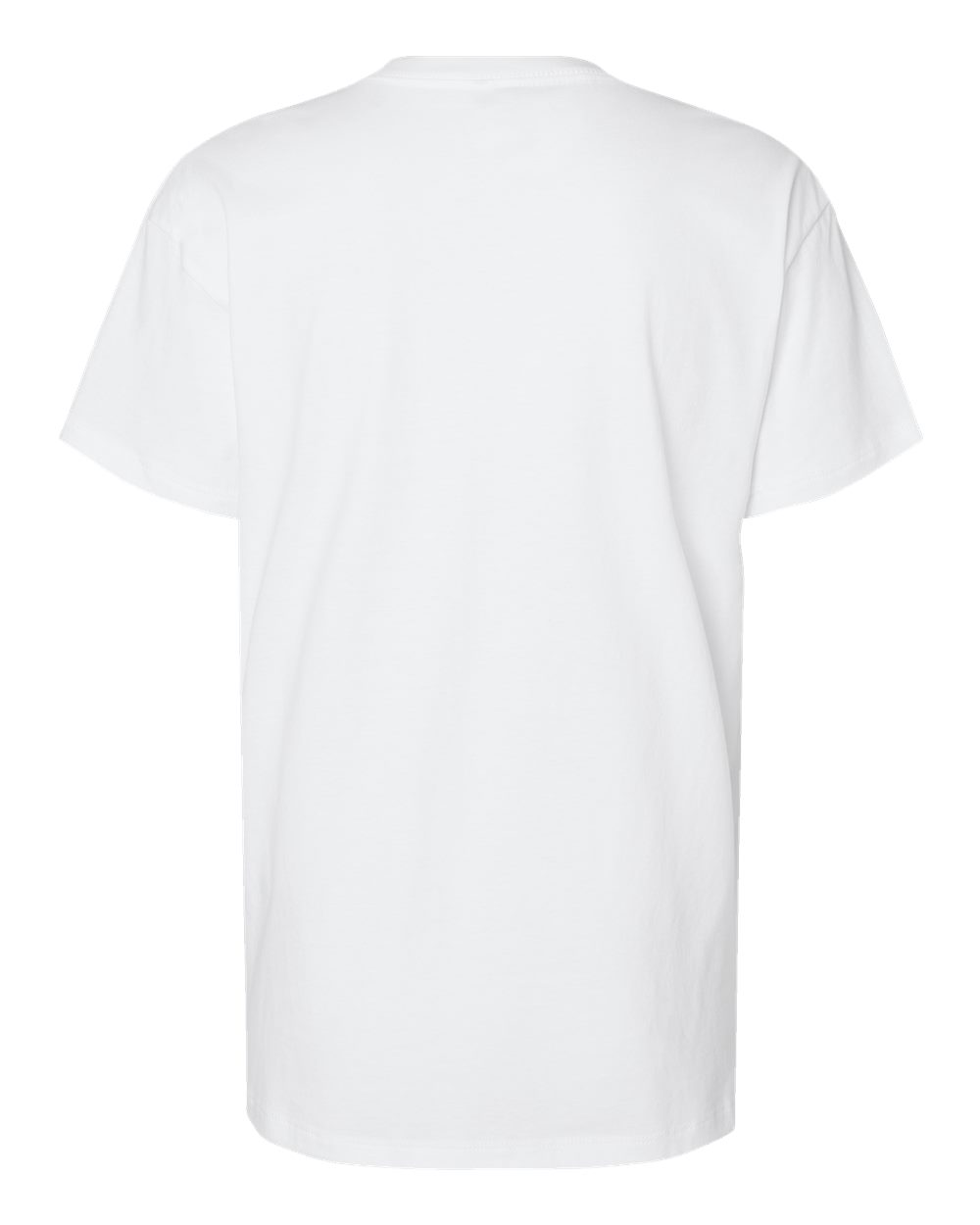 Rear View of White Women's Cotton Relaxed T-Shirt - 3910
