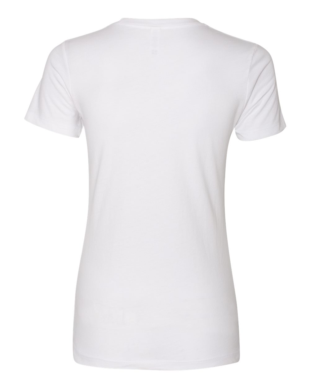 Rear View of White Women’s Cotton T-Shirt - 3900