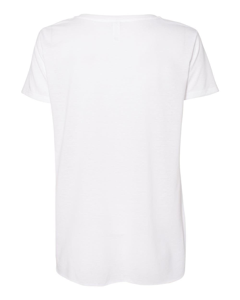 Rear View of White Women's Festival Scoop Neck T-Shirt - 5030