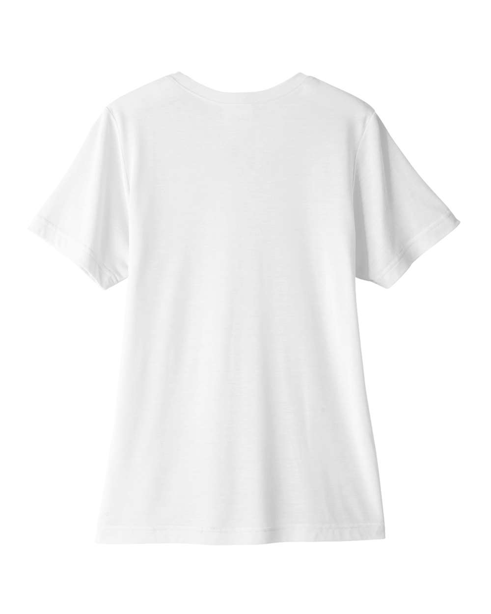 Rear View of White Women's Fusion ChromaSoft™ Performance T-Shirt - CE111W