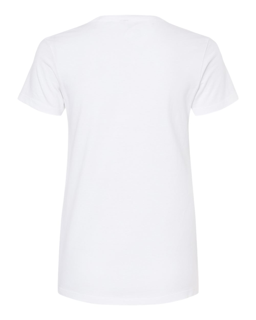 Rear View of White Women's Gold Soft Touch T-Shirt - 4810