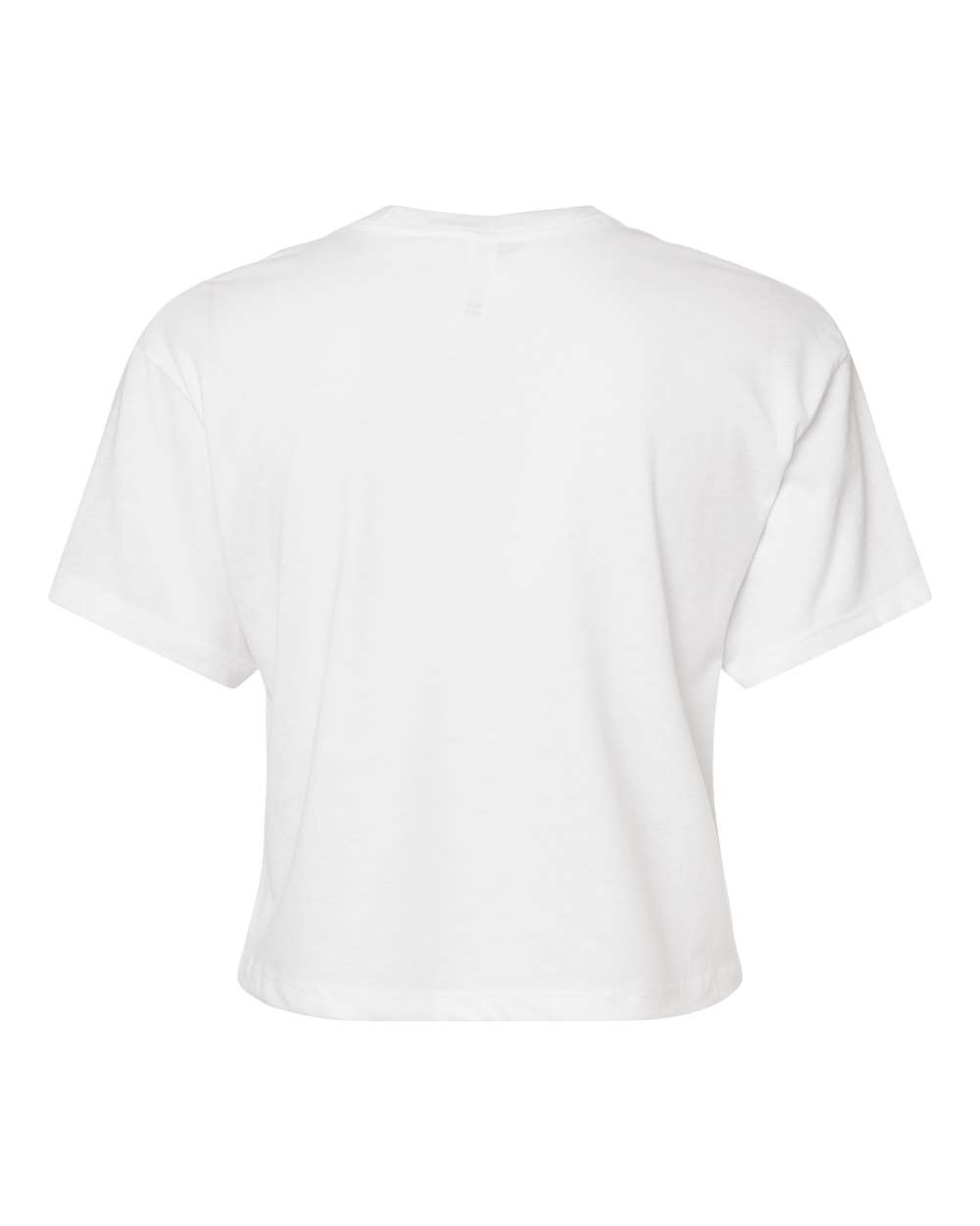 Rear View of White Women's Ideal Crop Top - 1580