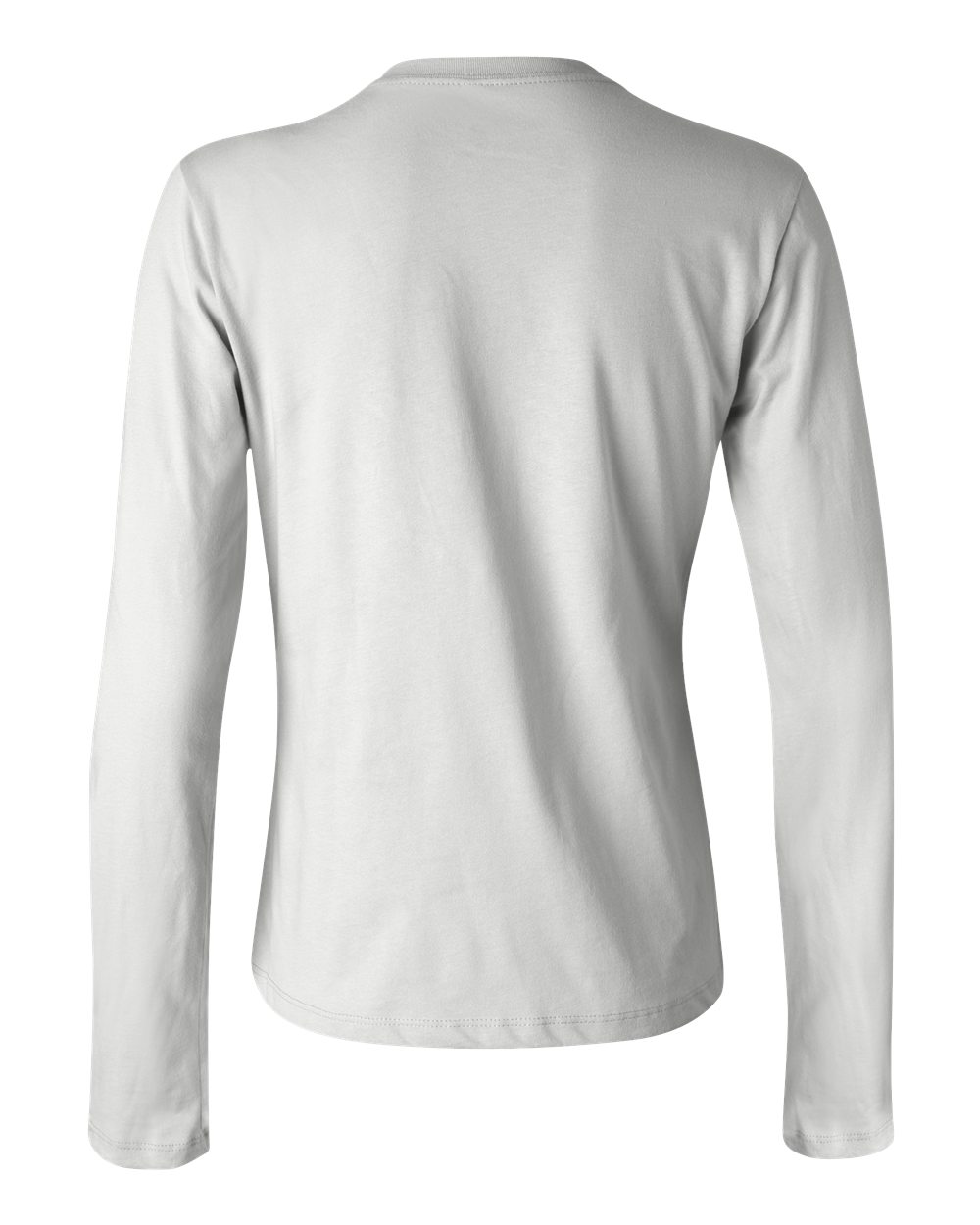 Rear View of White Women’s Jersey Long Sleeve Tee - 6500