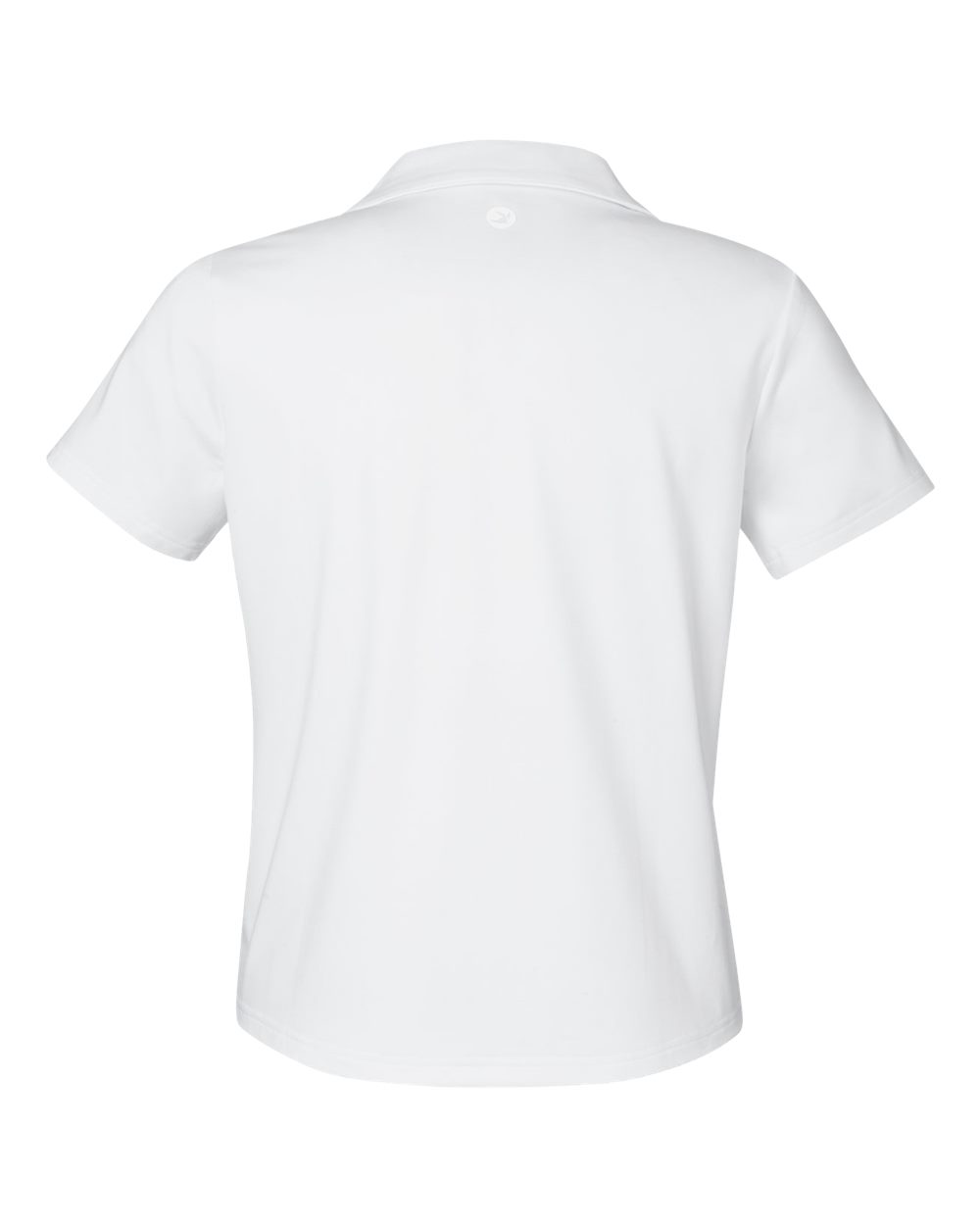 Rear View of White Women's Marbled Fairway Polo - PDP7058