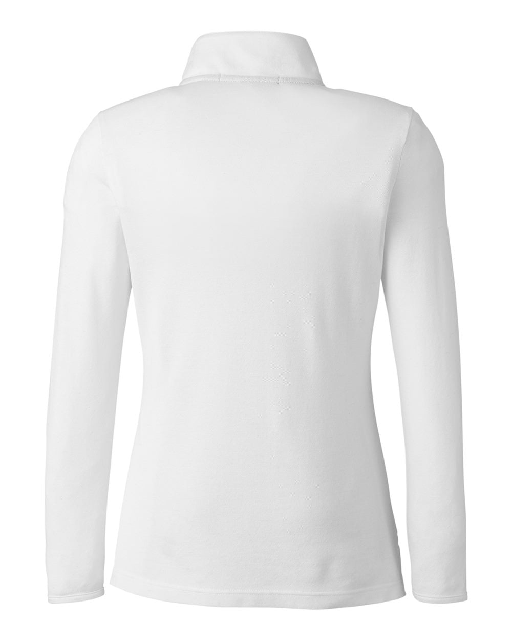 Rear View of White Women's New Classics® Performance Quarter-Zip Pullover - DG400W