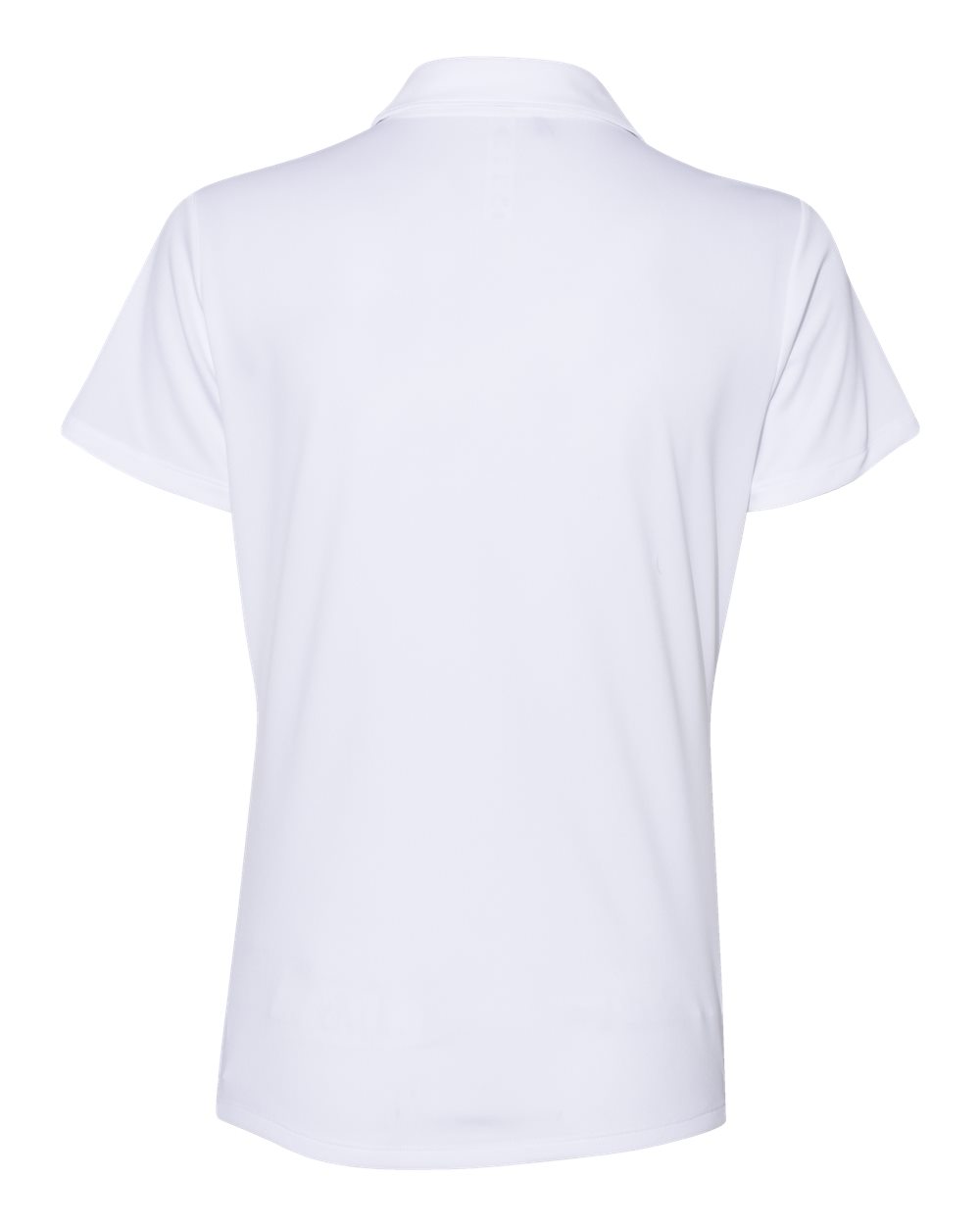 Rear View of White Women's Performance Polo - A231