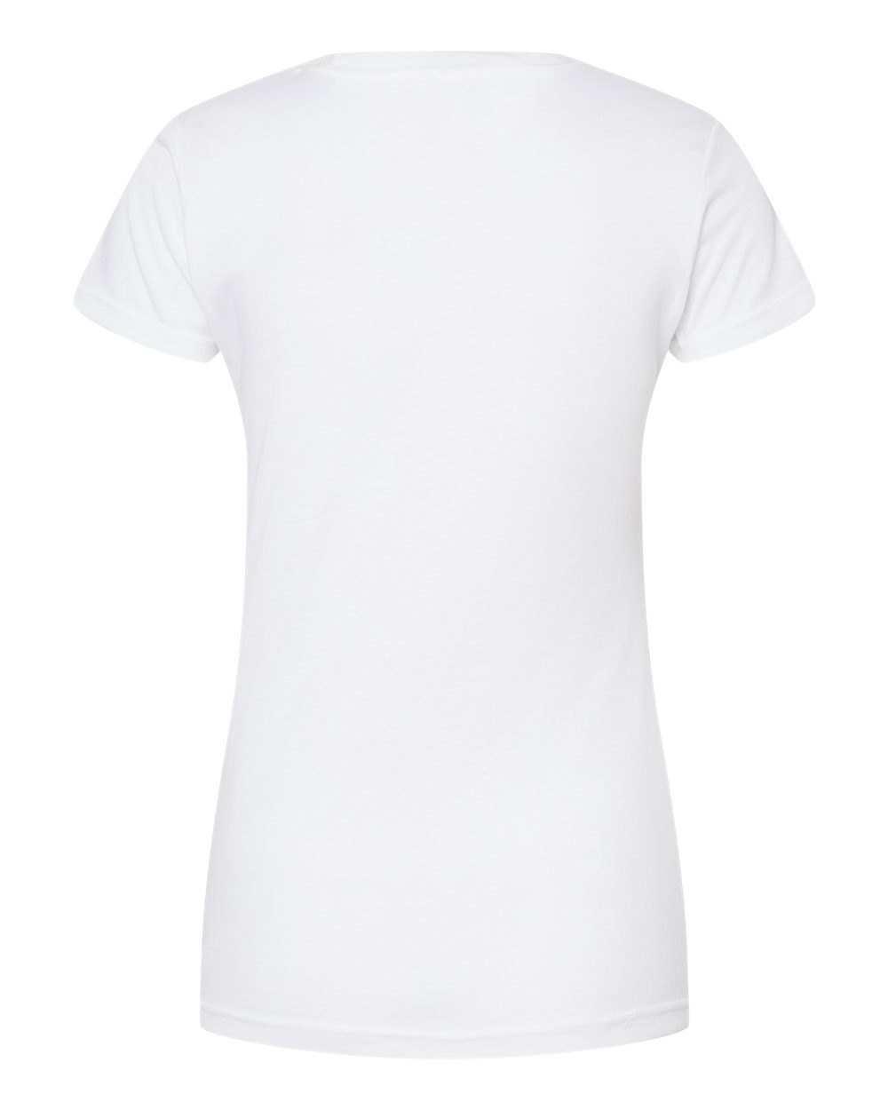 Rear View of White Women's Poly-Rich T-Shirt - 240