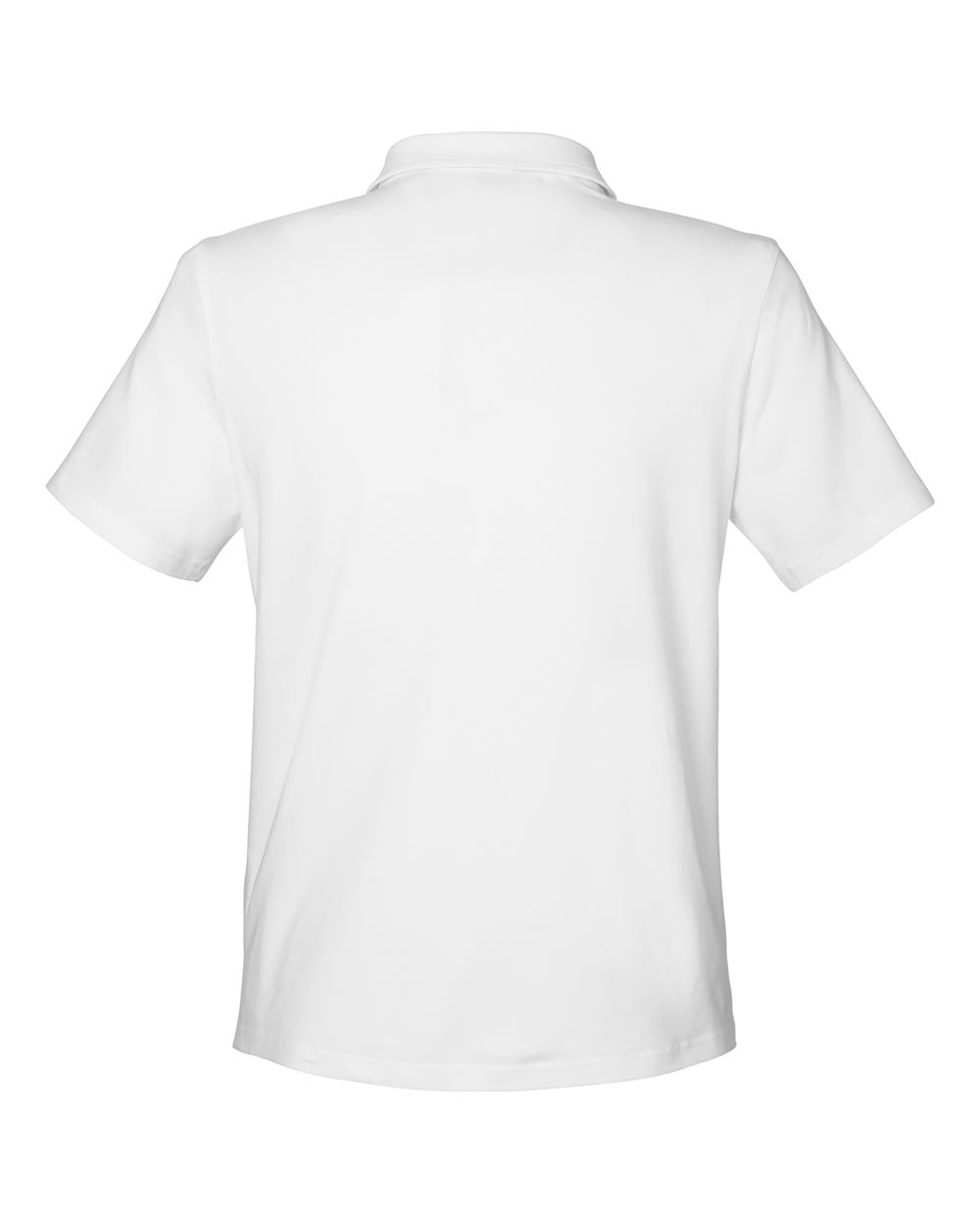 Rear View of White Women's Raleigh Stretch Polo - DG120W