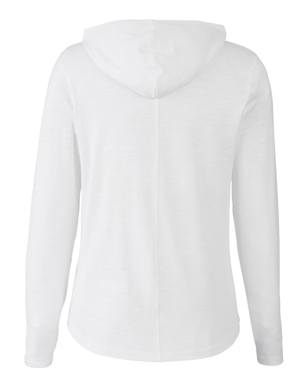 Rear View of White Women's Recess Hooded Pullover - TW850S