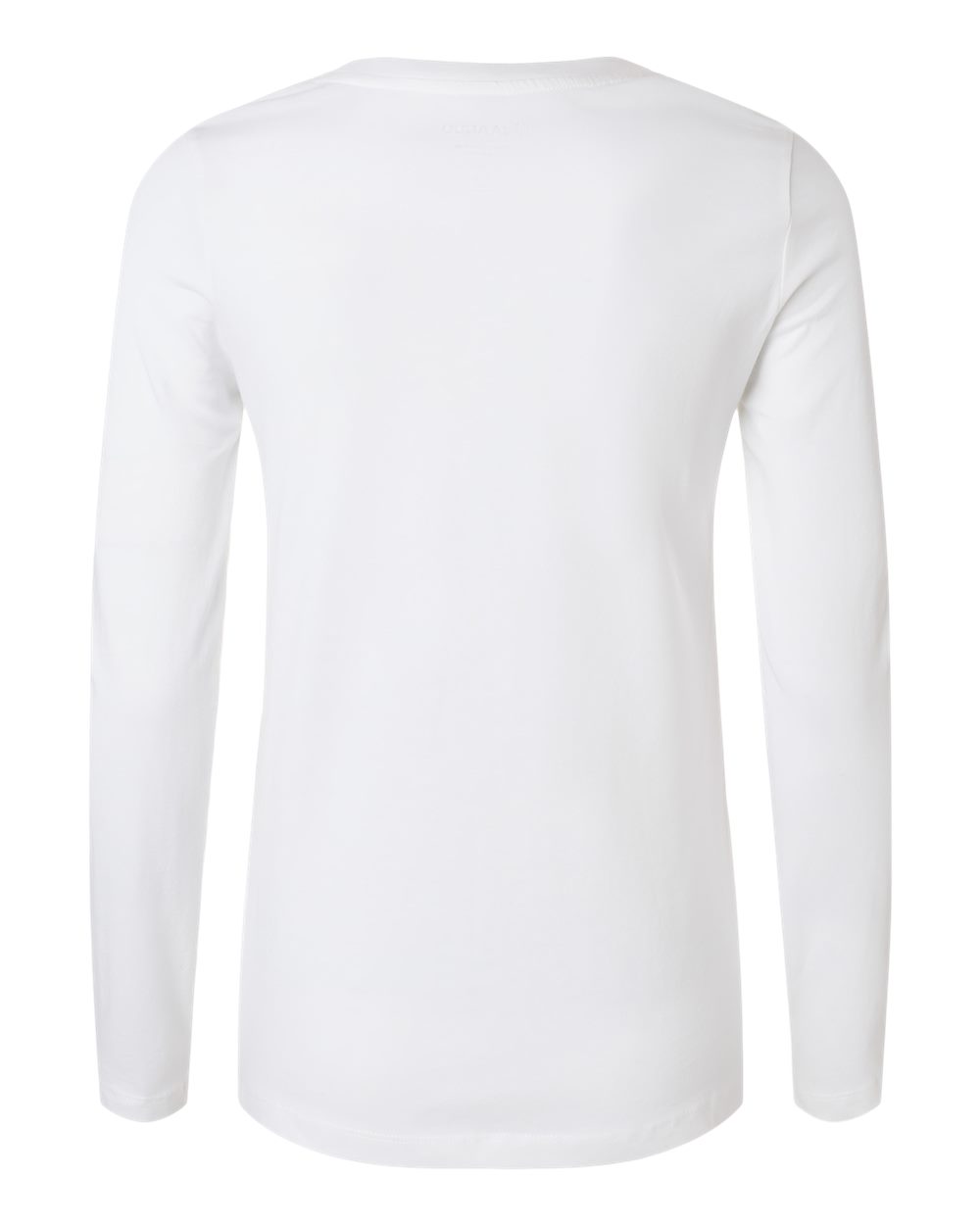 Rear View of White Women's RegenX Cotton Underscrub Long Sleeve T-Shirt - W30002U