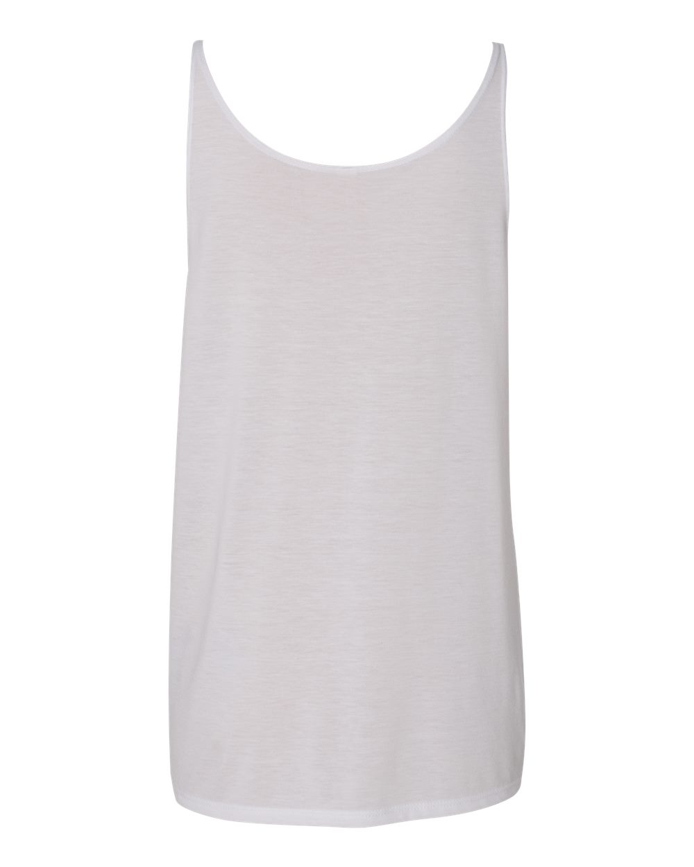 Rear View of White Women's Slouchy Tank - 8838
