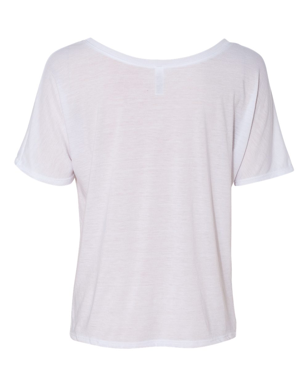 Rear View of White Women’s Slouchy Tee - 8816
