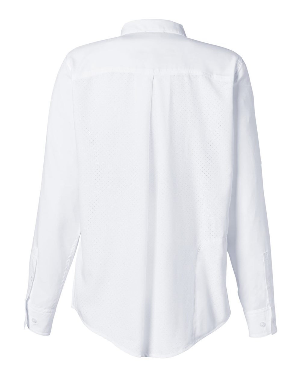 Rear View of White Women's Tide Point Long Sleeve Shirt - H615006