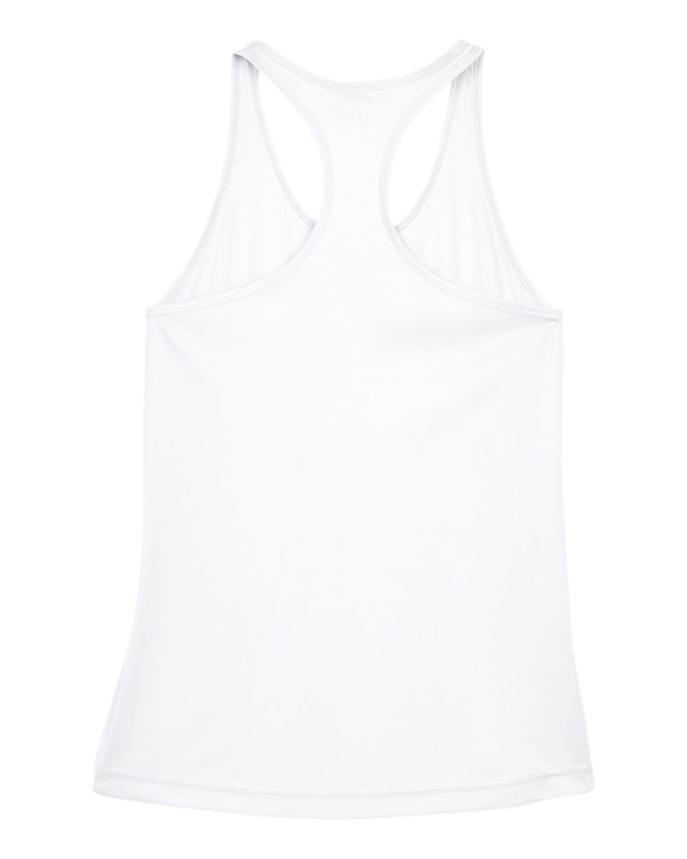 Rear View of White Women's Zone Performance Racerback Tank - TT11WRC