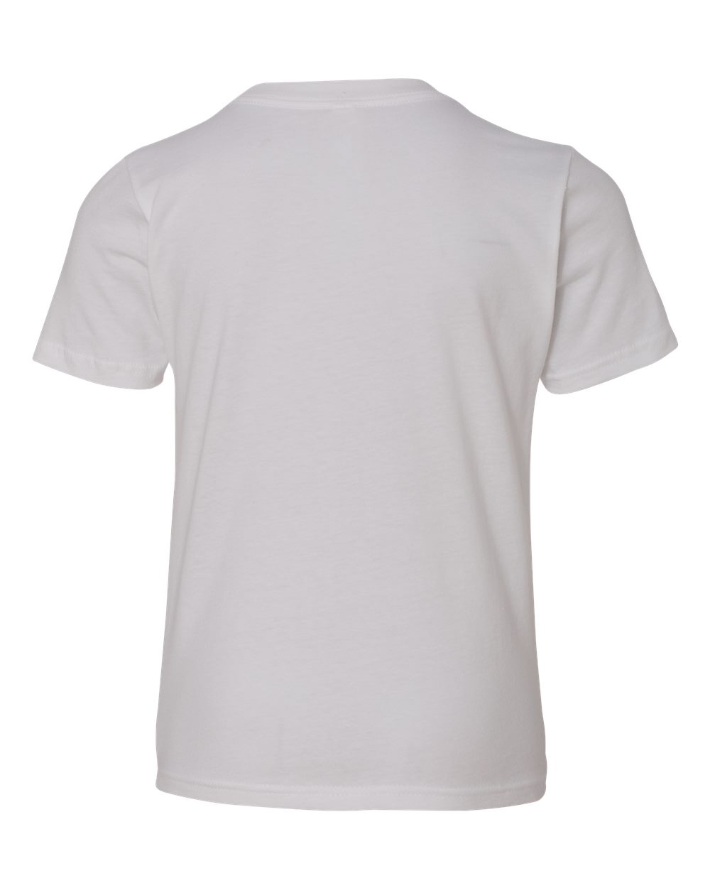 Rear View of White Youth Cotton T-Shirt - 3310