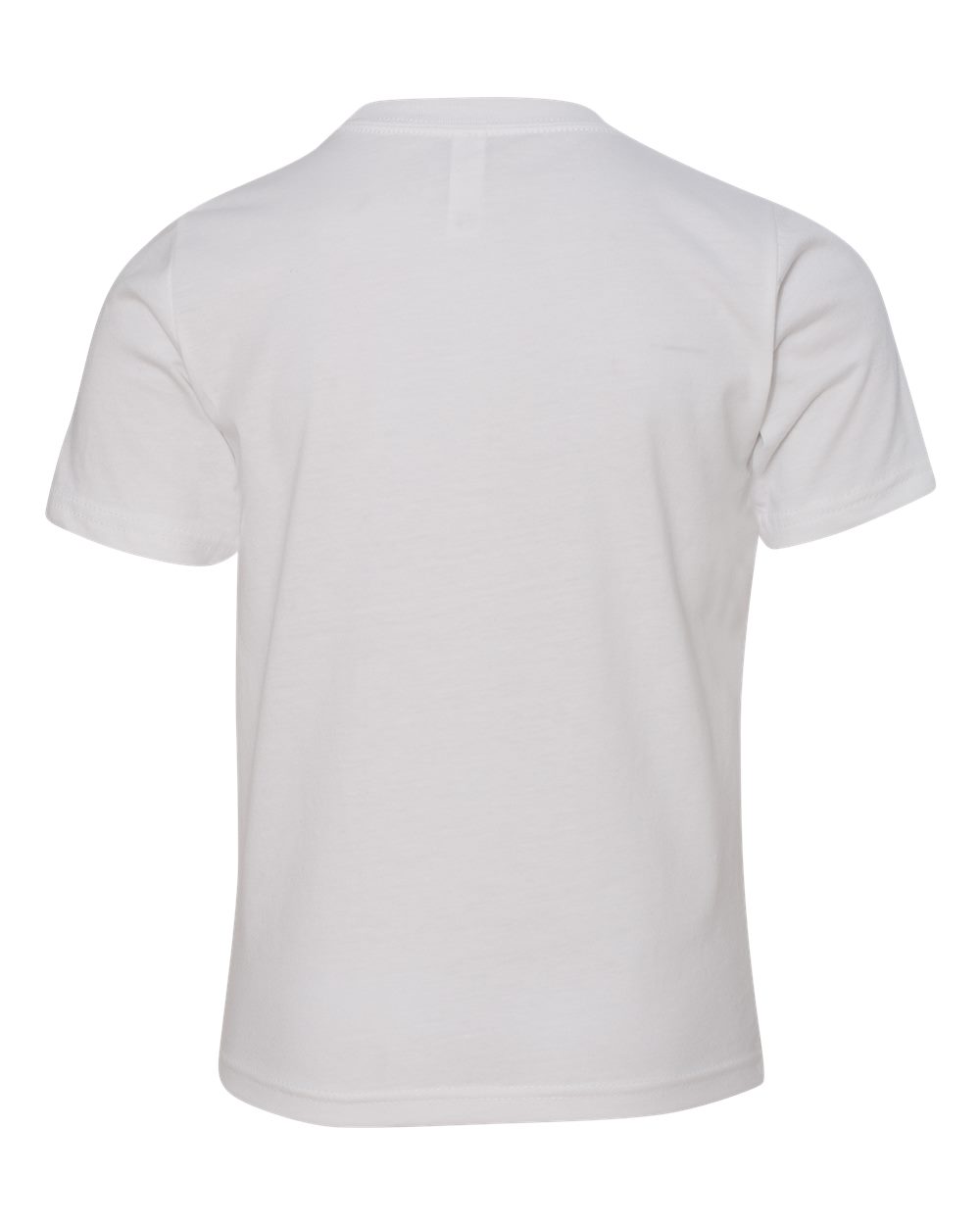Rear View of White Youth CVC T-Shirt - 3312