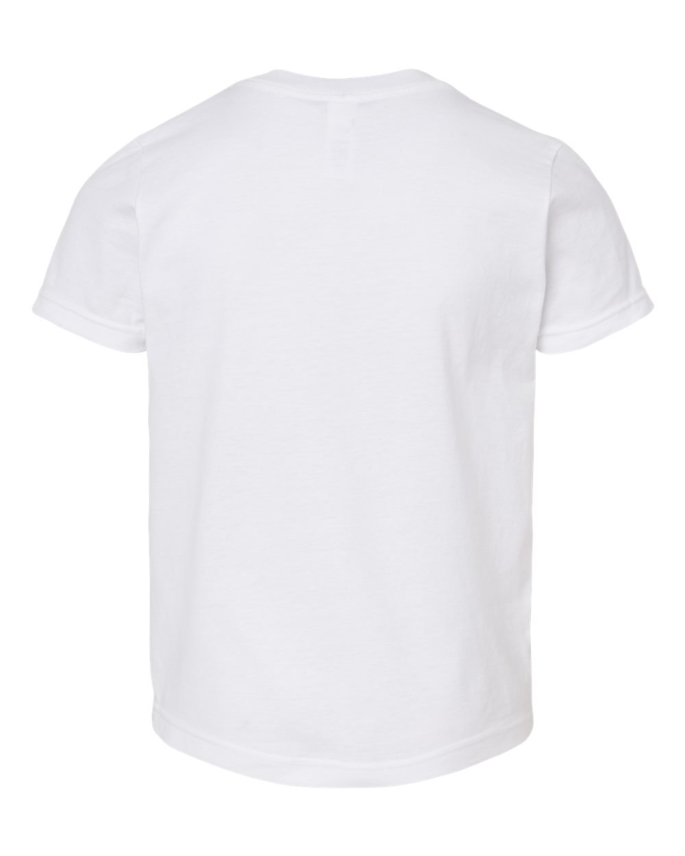 Rear View of White Youth Fine Jersey T-Shirt - 235