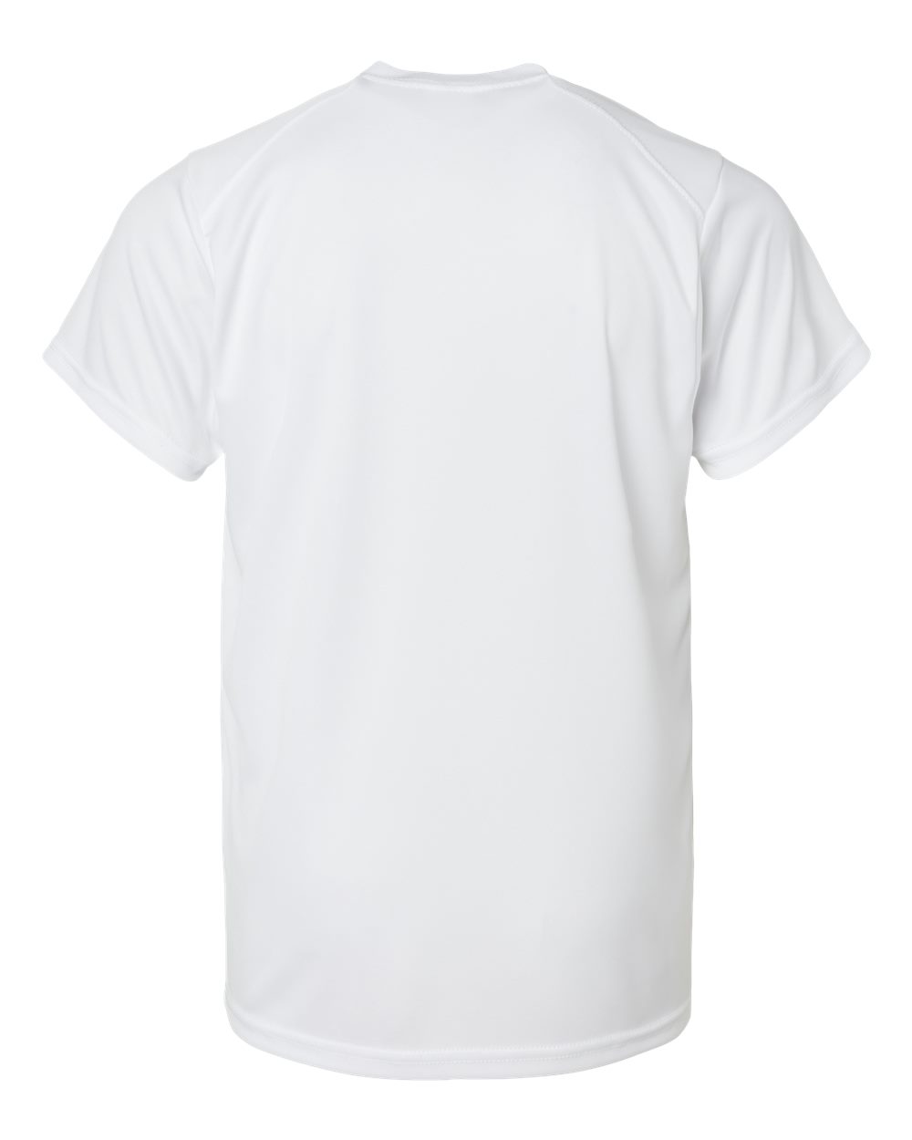 Front View of White Youth Islander Performance T-Shirt - 208Y