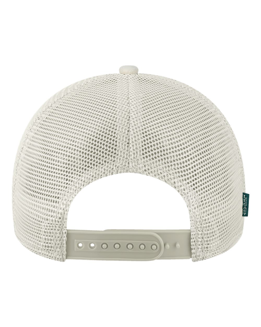 Rear View of White Z - Quilted Mid-Pro Snapback Trucker Cap - MPS