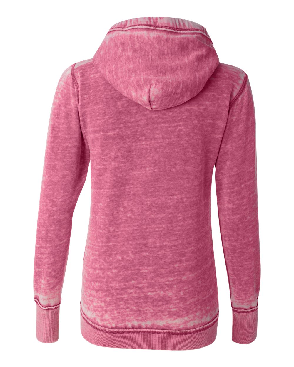 Rear View of Wildberry Women's Zen Fleece Full-Zip Hooded Sweatshirt - 8913