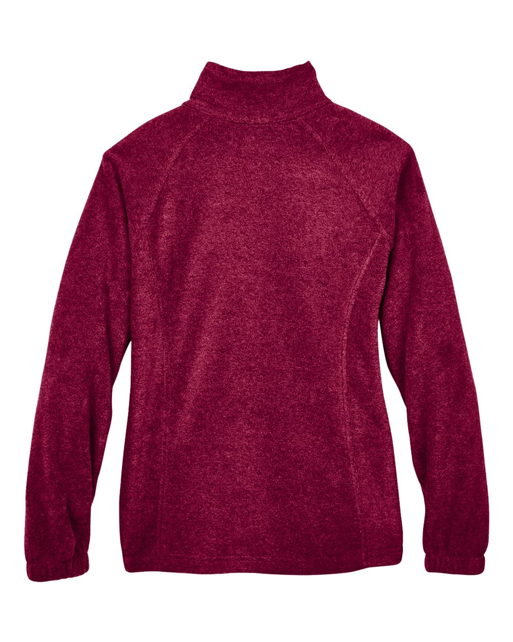 Rear View of Wine Women's Full-Zip Fleece - M990W