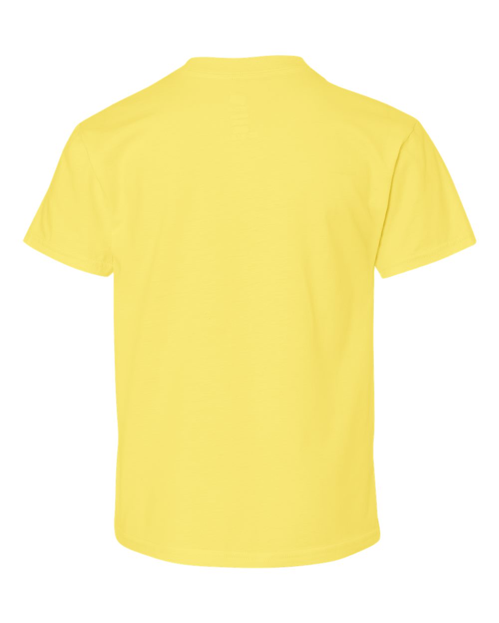 Rear View of Yellow Perfect-T Youth T-Shirt - 498Y