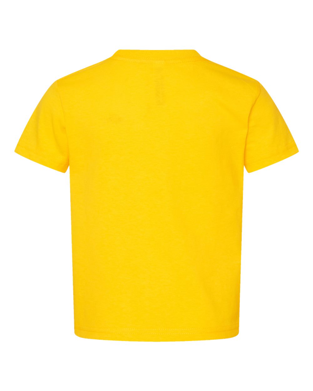 Rear View of Yellow Toddler Cotton Jersey Tee - 3301T