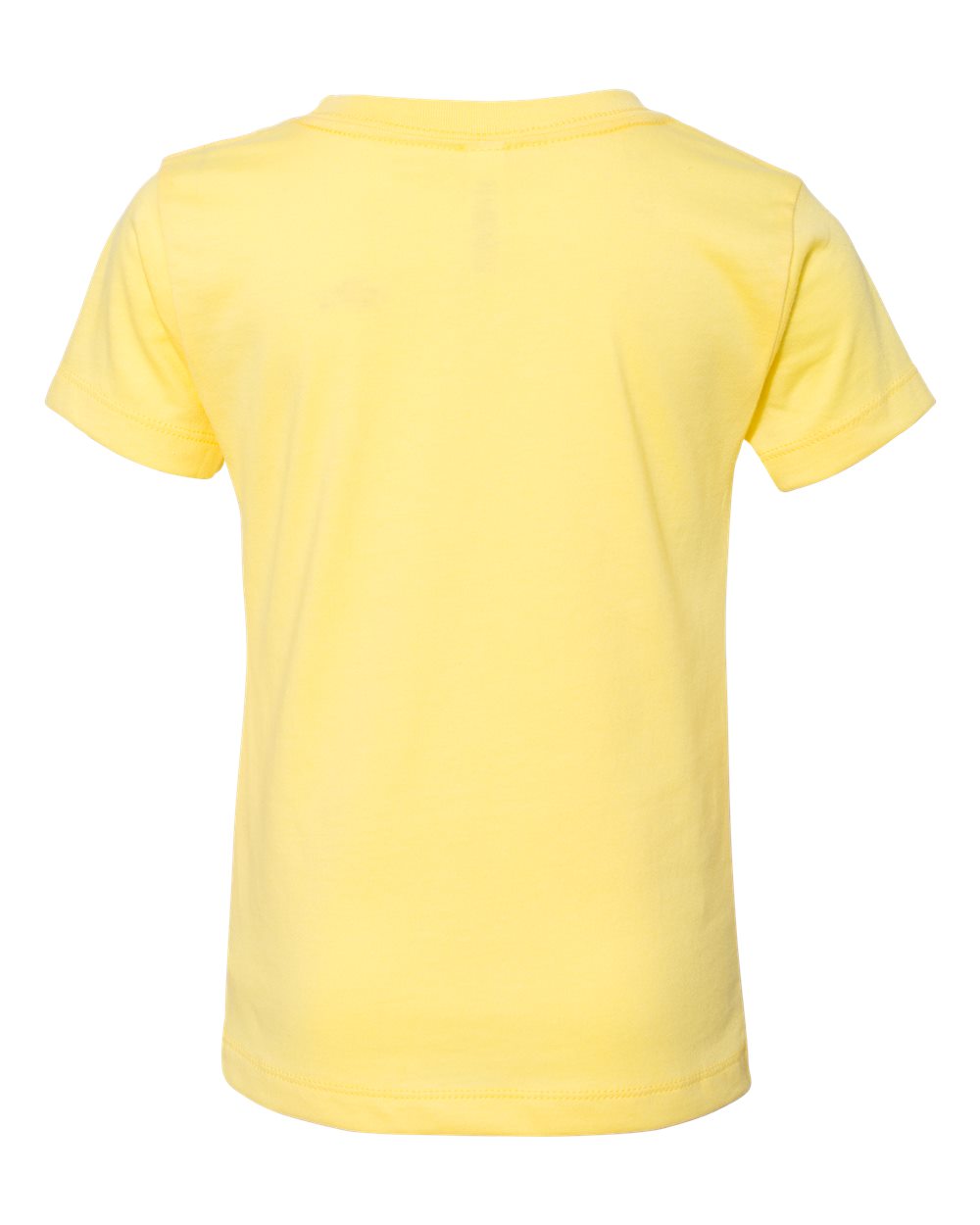 Rear View of Yellow Toddler Jersey Tee - 3001T