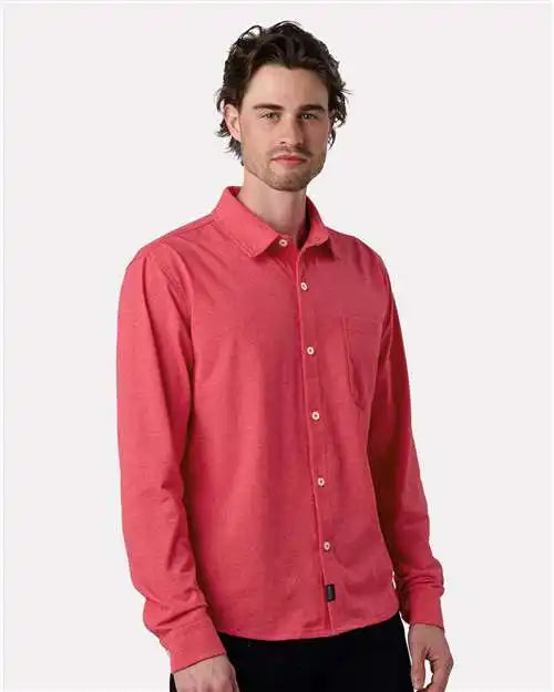Recover Ec650r Eco Button Down Shirt - Ec650 - Ruby