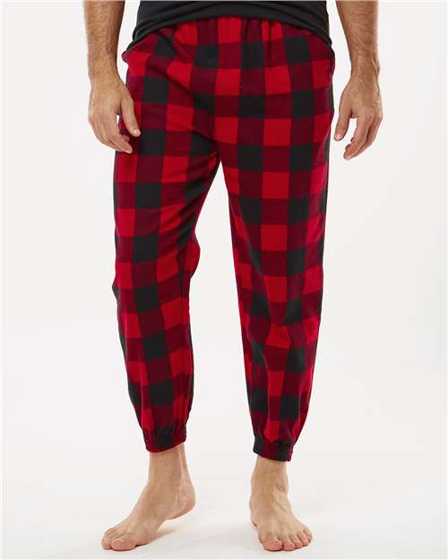 Red/ Black Flannel Joggers - 8810
