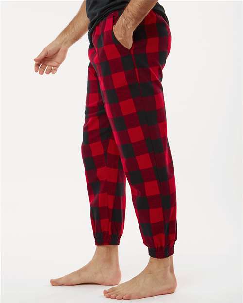 Red/ Black Flannel Joggers - 8810