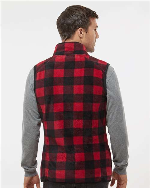 Red/ Black Polar Fleece Vest - 3012