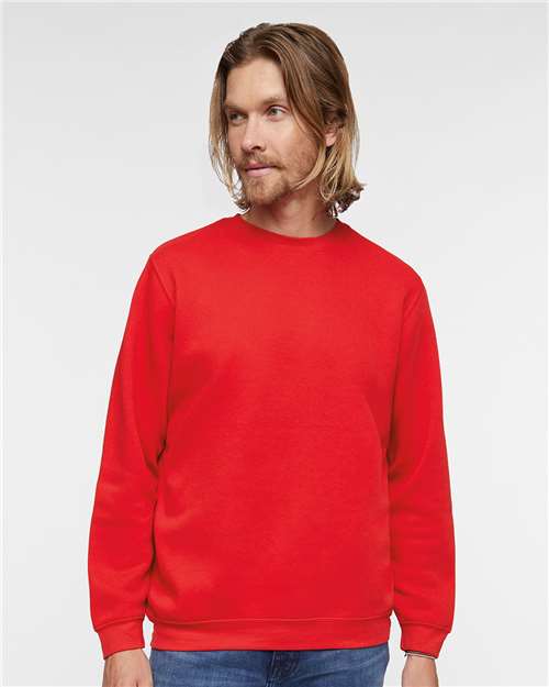 Red Elevated Fleece Crewneck Sweatshirt - 6925