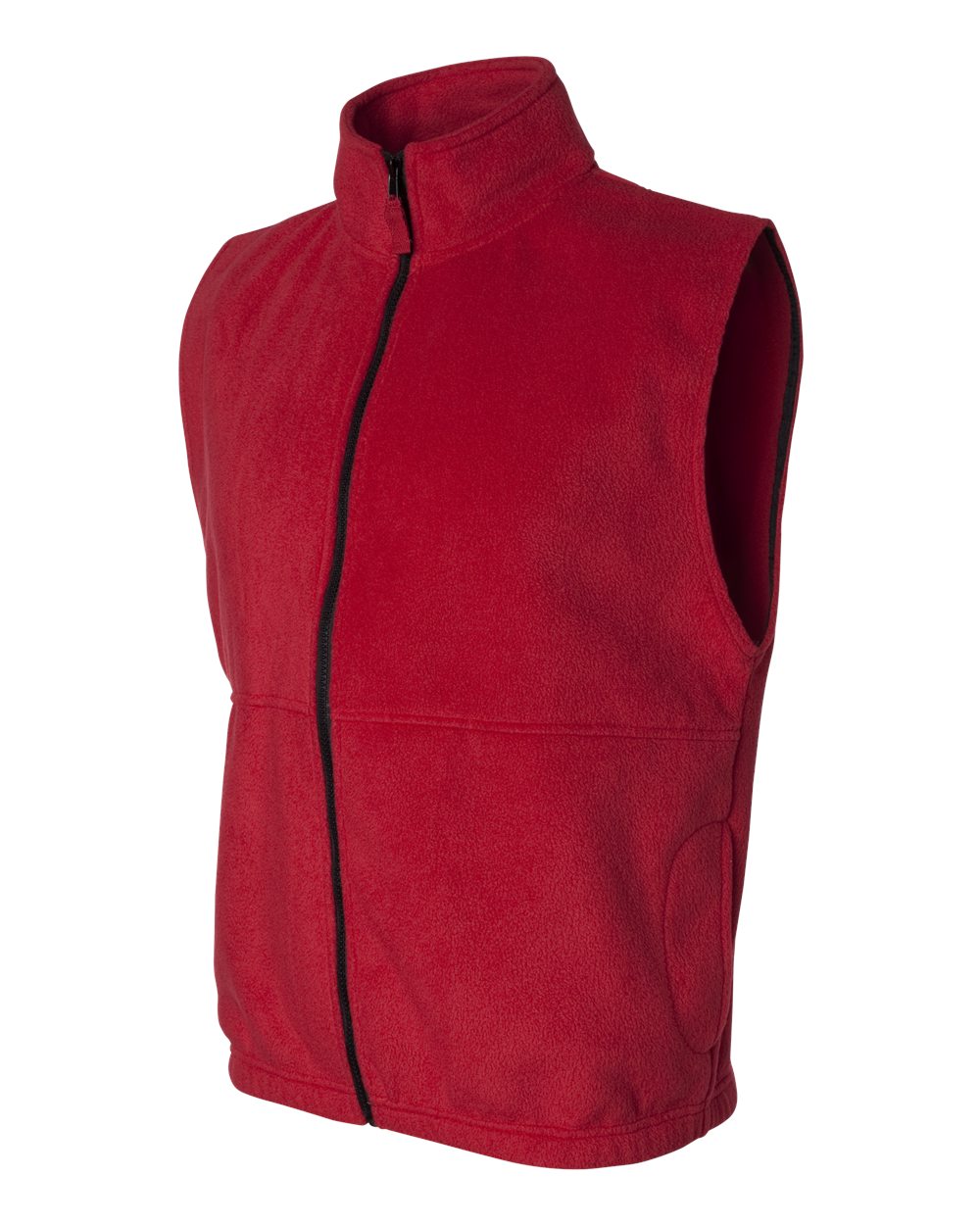 Red Fleece Full-Zip Vest - 3010