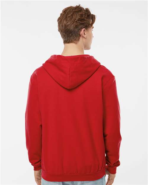 Red Full-Zip Hooded Sweatshirt - 331