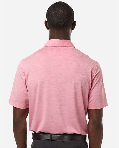 Red Heather Men's Bohemian Striped Heather Performance Polo - 162