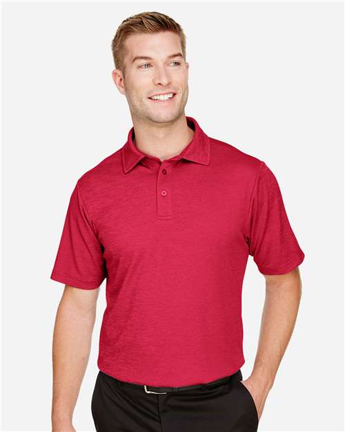 Red Heather Men's CrownLux Performance® Address Mélange Polo - DG22