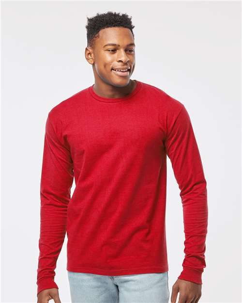 Red Heavyweight Jersey Long Sleeve T-Shirt - 291