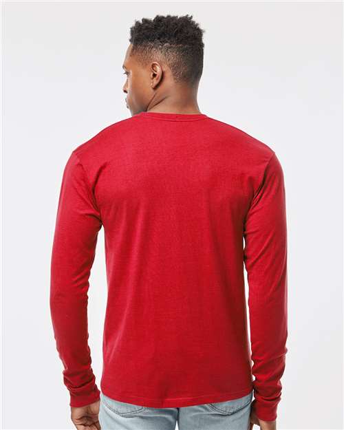 Red Heavyweight Jersey Long Sleeve T-Shirt - 291