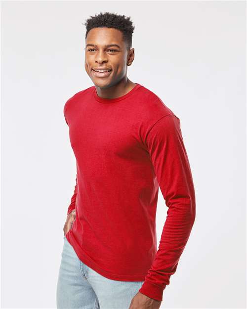 Red Heavyweight Jersey Long Sleeve T-Shirt - 291